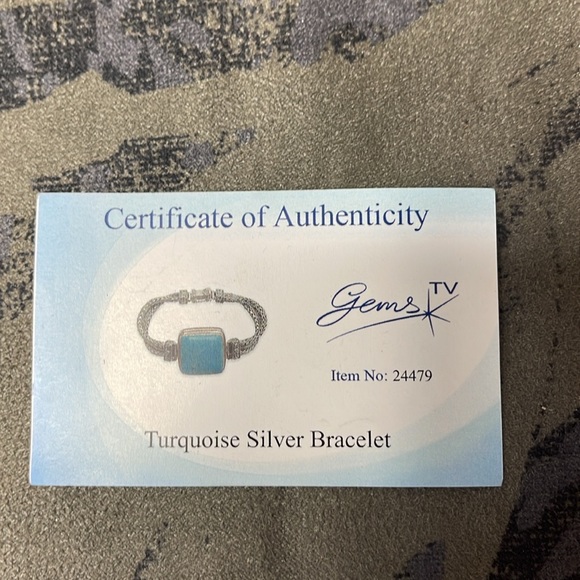 Turquoise and sterling silver 925 bracelet - Picture 7 of 9